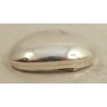 A 19th century snuff box, of curved oval form, engraved J Woodcock 1891, length 3ins