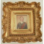 A late 18th or early 19th century miniature, man in uniform, inscribed to the frame, General