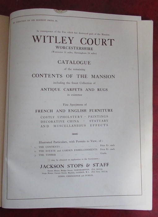 A catalogue for the contents of Witley Court auction sale in 1938 - Image 2 of 4