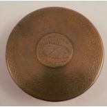 A Georgian snuff box, with engine turned decoration to the base and lid, the lid inscribed, Made