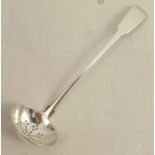 A Scottish provincial silver fiddle pattern sugar sifting spoon, maker William Jamieson of Aberdeen,