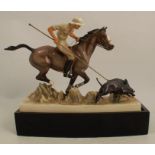 A Royal Worcester model, Hog Hunter, modelled by Dorothy Lindner, model number 3164, height