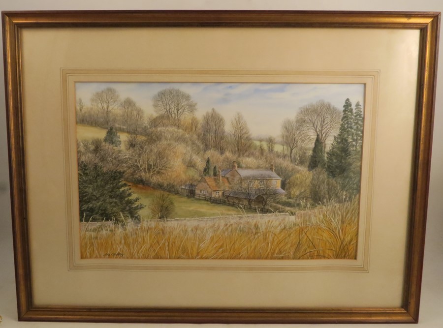 John Chalkley, watercolour, rural scene, 12.75ins x 20.5ins
