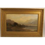 Milne, oil on board, Entrance to Loch Linnie, 12.5ins x 22ins