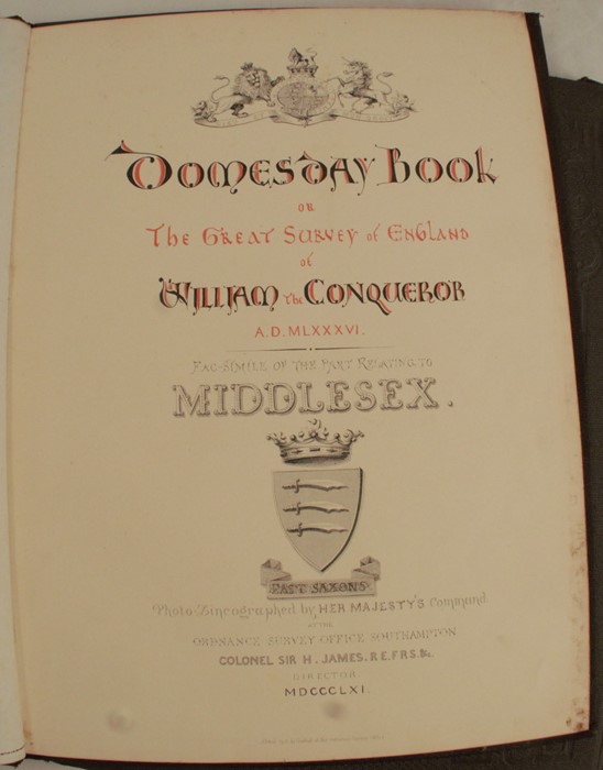 Domesday Book, fac-simile of the part relating to Cornwall, 1861, together with Domesday Book in - Image 2 of 4