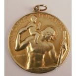 A gold St Christopher pendant, 12.2 gms gross