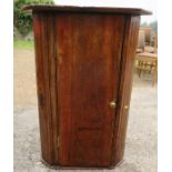 A primitive country corner cupboard, diameter 20ins