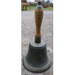 A hand bell, height 15ins