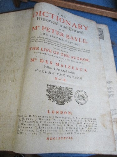 Dictionary Historical and Critical of Peter Bayle, second edition, revised, corrected and enlarged - Image 6 of 12