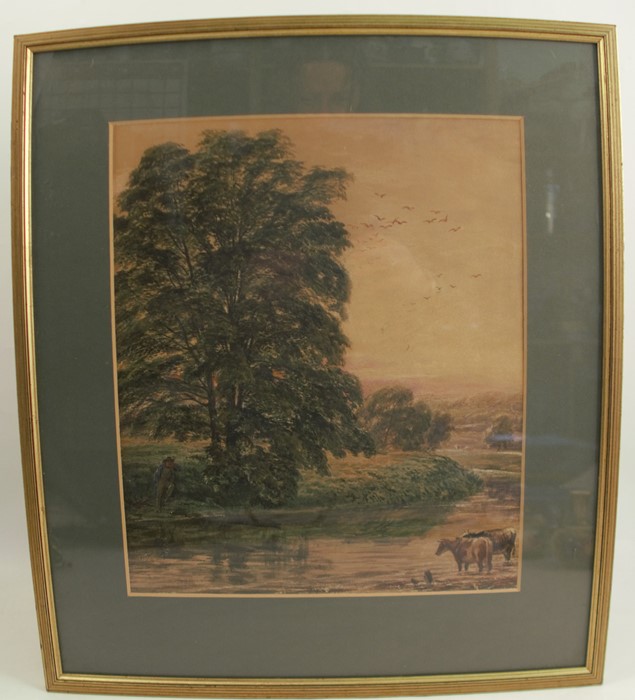 William Percy, watercolour, pastoral scene, 14ins x 12ins