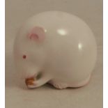 A Royal Worcester netsuke, in the form of a dormouse, height 1.5insCondition Report: Very crazed