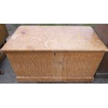 A pine blanket box, 31ins x 17.5ins, height 16.5ins