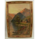William Richards, oil on canvas, Scottish Highland landscape, 23ins x 15ins
