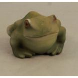 A Royal Worcester model, of a green glazed frog, length 3ins x height 1.75insCondition Report: