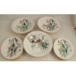 A 19th century Copeland part dessert service, comprising three comports and eight plates, all
