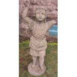 A concrete garden statue, of a girl, af, height 37ins