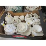 2 boxes of china including Denby, and a 19th century style service