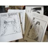 A collection of illustrations, to  include Aubrey Beardsley