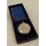 A silver cased pocket watch, with engraved silvered dial, the movement marked Thomas Stranoe Banbury