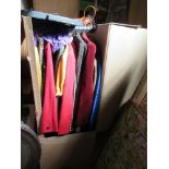 A box of vintage clothes