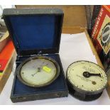 A cased barometer, together with a Paget Angle Sextant, H Hugh & Son, London