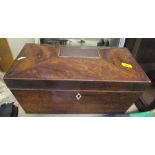 A tea caddy, 6.5ins x 12ins x height 7.5ins