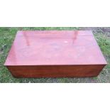 A 19th century mahogany deed box, width 25.5ins