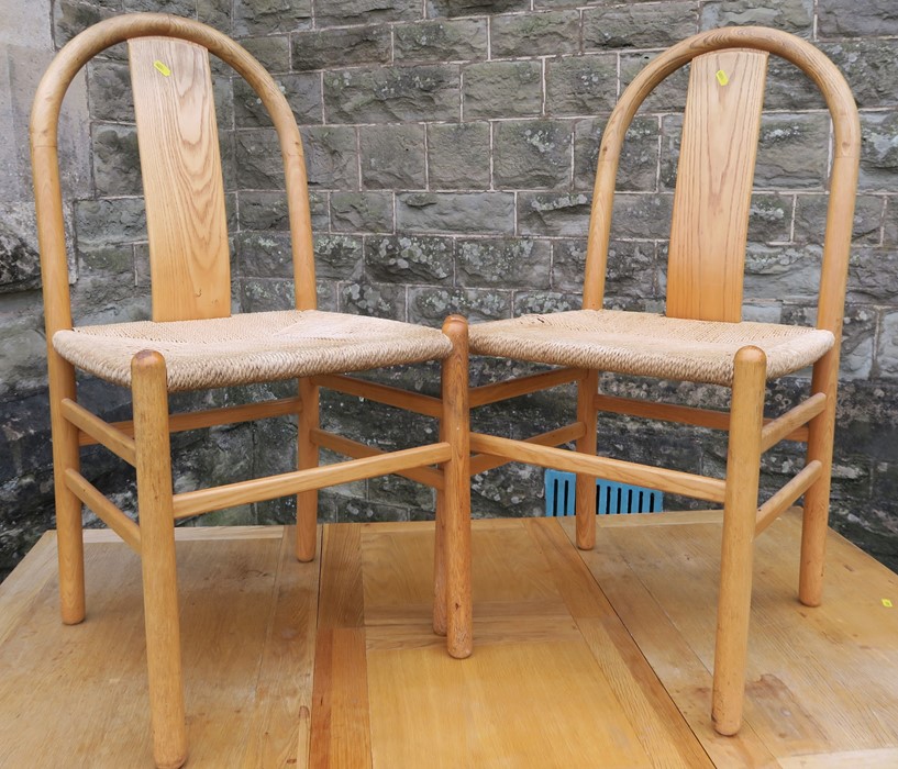 A 20th century drawer leaf dining table, together with a set of four dining chairs - Image 2 of 3