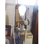 A standard lamp, with marble base