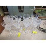 A set of 8 liqueur glasses