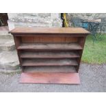 A mahogany set of shelves, width 50ins x depth 16ins x height 36ins