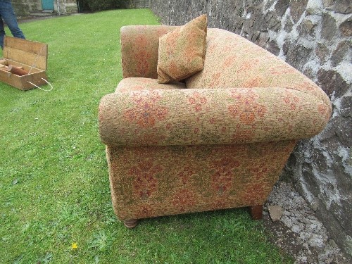 A two seater sofa, with fire labels, width 69ins x depth 37.5ins x height 30ins - Image 2 of 4