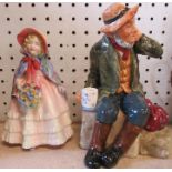 A Royal Doulton figure, Granny's Shawl, together with another Royal Doulton figure, Owd Willum,