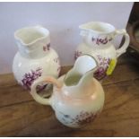 Three Royal Worcester jugs