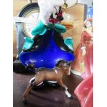 A Murano Italy glass clown, and a Beswick horse