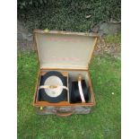 A case containing two top hats, Locke & Co and Lincoln Bennett, Locke & Co 20.5cm x 16cm and the