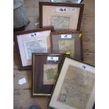Five antique maps of Worcester, including two 18th century examples, one by Conderton 1786, one by