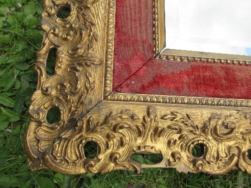 A pair of gilt frame mirrors, with bevelled plates, plate size 13.75ins x 23.5ins, frame size - Image 2 of 2