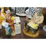 2 Royal Doulton figures, Stop Press is cracked but the other one is in good condition
