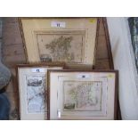 Three 19th century antique maps of Worcester, to including J Roper 1808, Archibald Fullerton 1840,