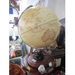 An illuminated globe
