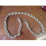 A Victorian 15ct gold fancy link chain, weight 48g