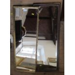 Two rectangular mirrors, 38ins x 13.75ins