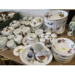 A large collection of Royal Worcester Evesham pattern tea and dinner ware