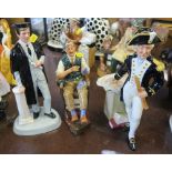 3 Royal Doulton figures, all are in good condition