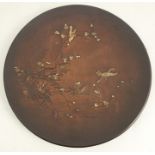 A Japanese dish, decorated with birds in flight, signed to the reverse, diameter 12ins -  Lot number
