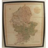 John Cary, Antique coloured map, A New Map of Staffordshire, 1806, 23.5ins x 20ins