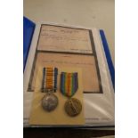 Captain Woodbridge, Manchester Regiment, pair War and Victory medals, together with paperwork