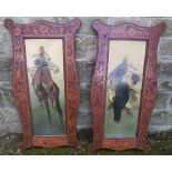 A Chambers, pair of oil on artist board, studies of dead game, dated 1910, 36ins x 13ins, in oak