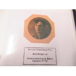 World War 1, Royal Flying Corps, 2nd Lieutenant Thomas Wray, Killed in Action 4.9.17, British War